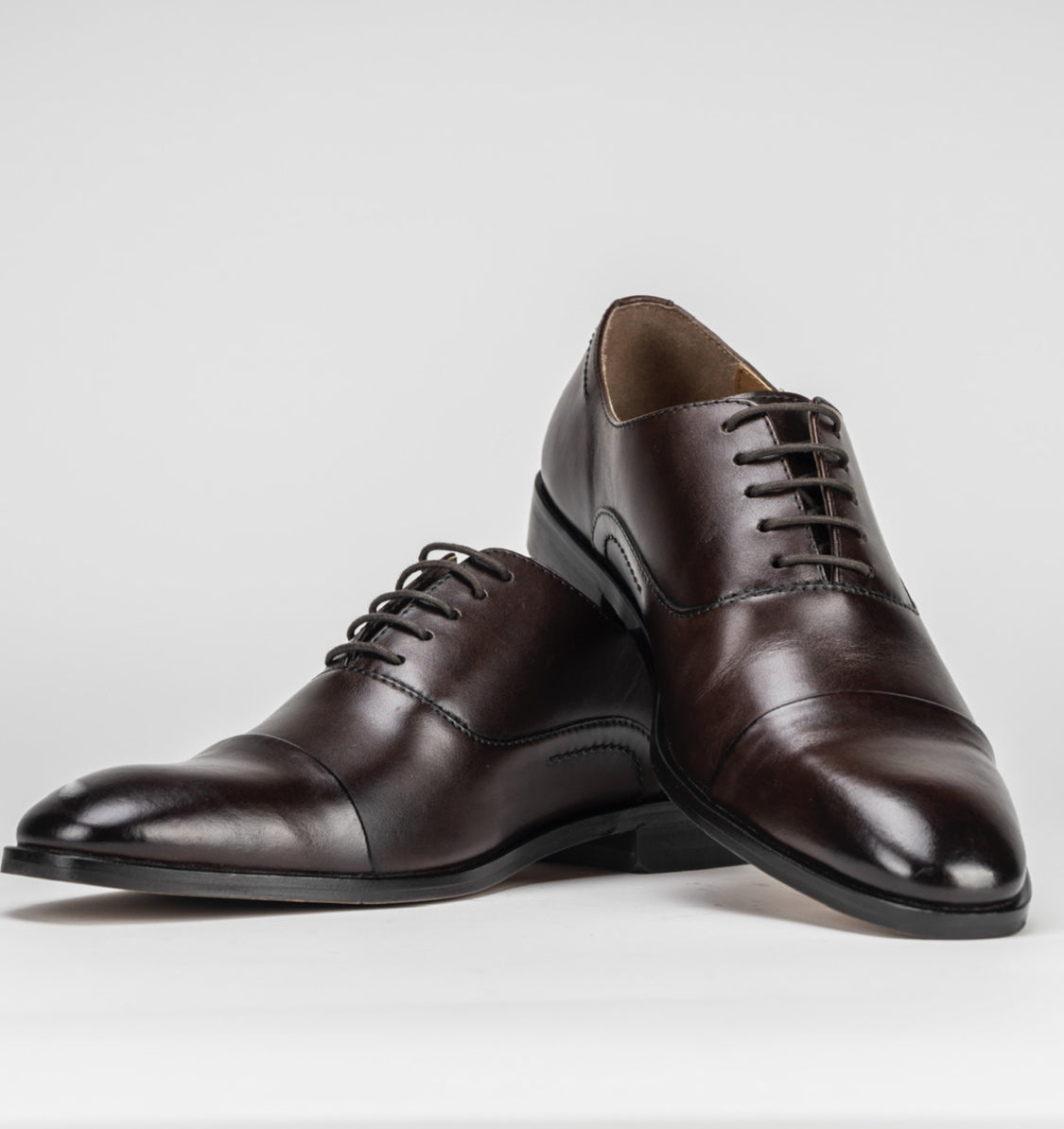 Sloane GARCIA LEATHER OXFORD TOE CAP BROWN