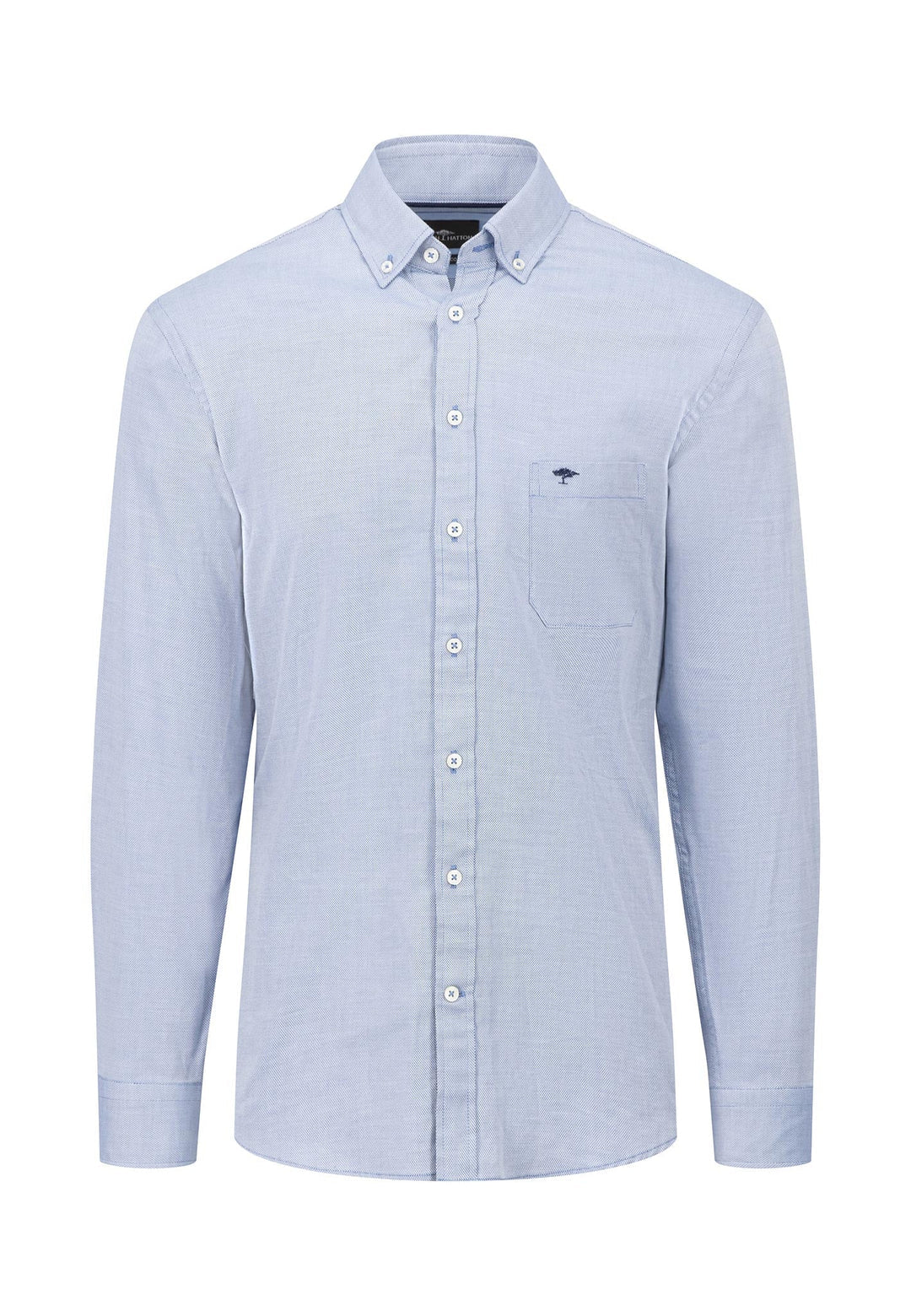 Fynch Hatton Button Down Cotton Shirt Cloud Blue