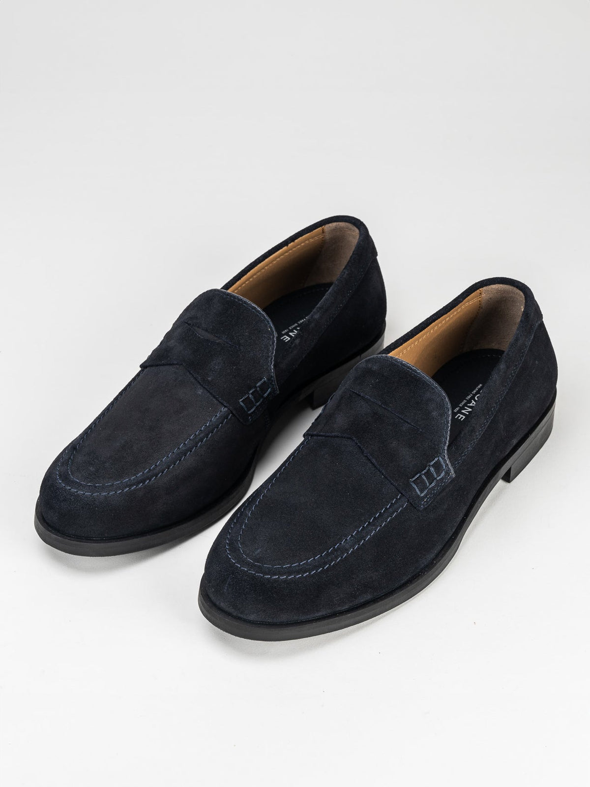 Sloane Mens Seve Suede Loafers Navy