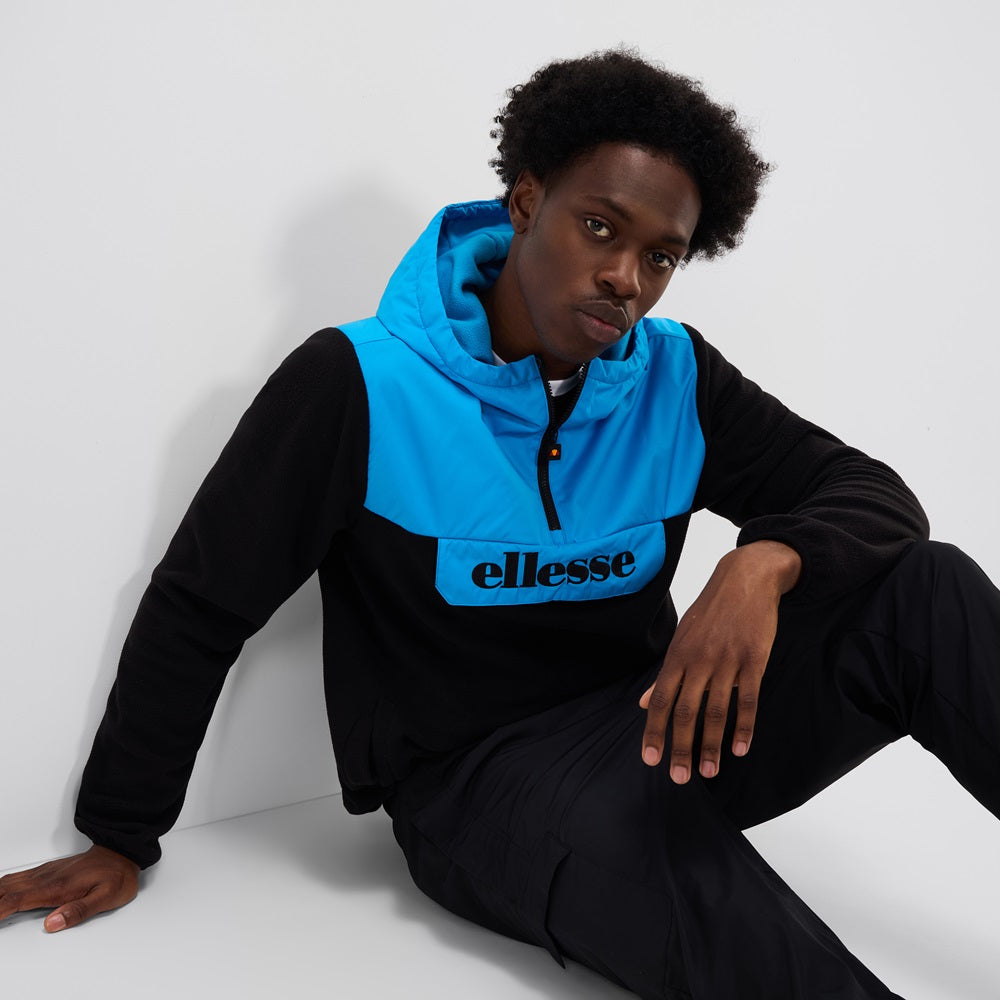 Ellesse Hossu OH Jacket Black/Blue half zip