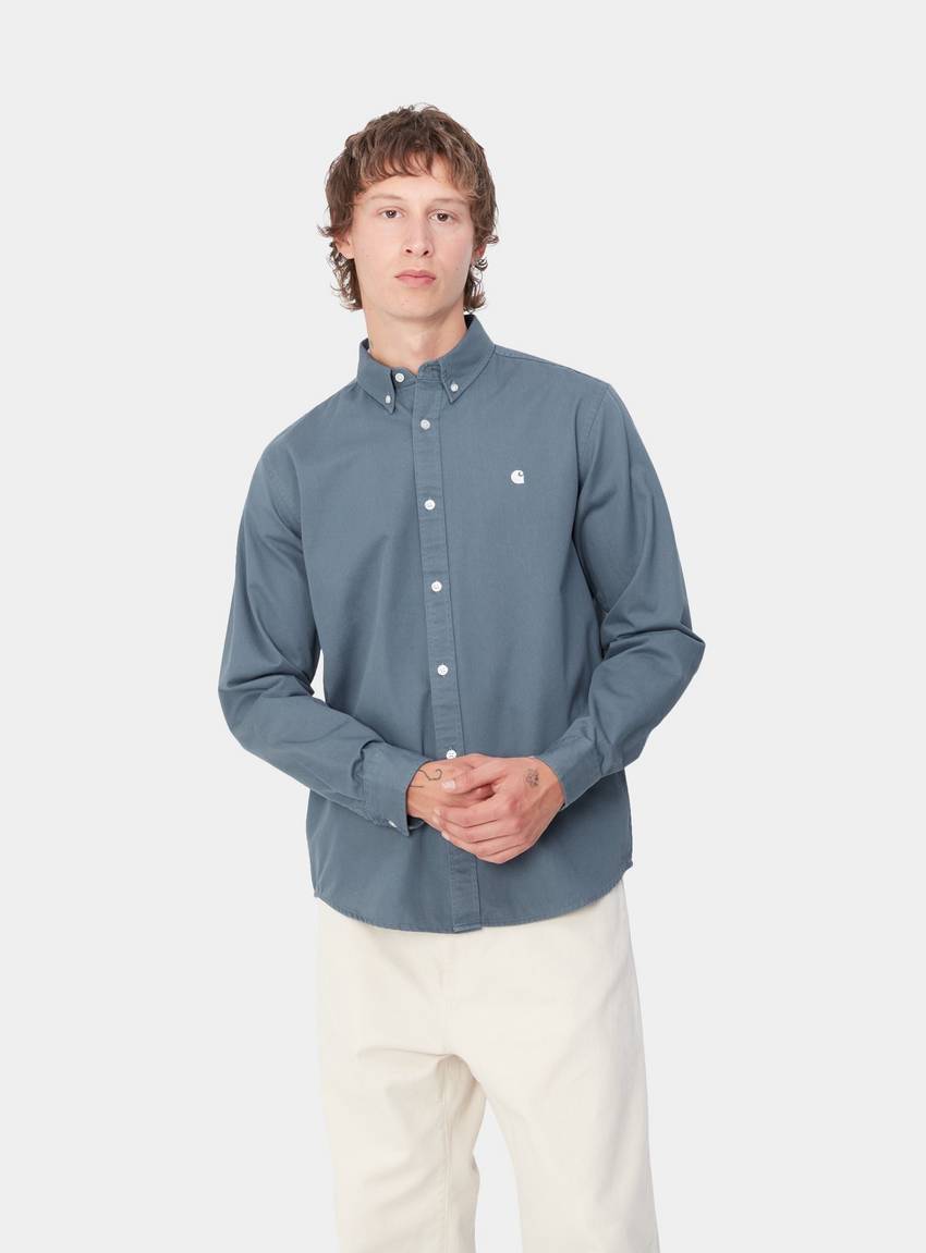 Carhartt L/S Madison Shirt Positano  blue