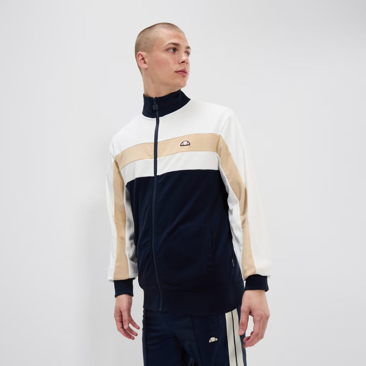 Men's Anzios Track Top Off White/Navy