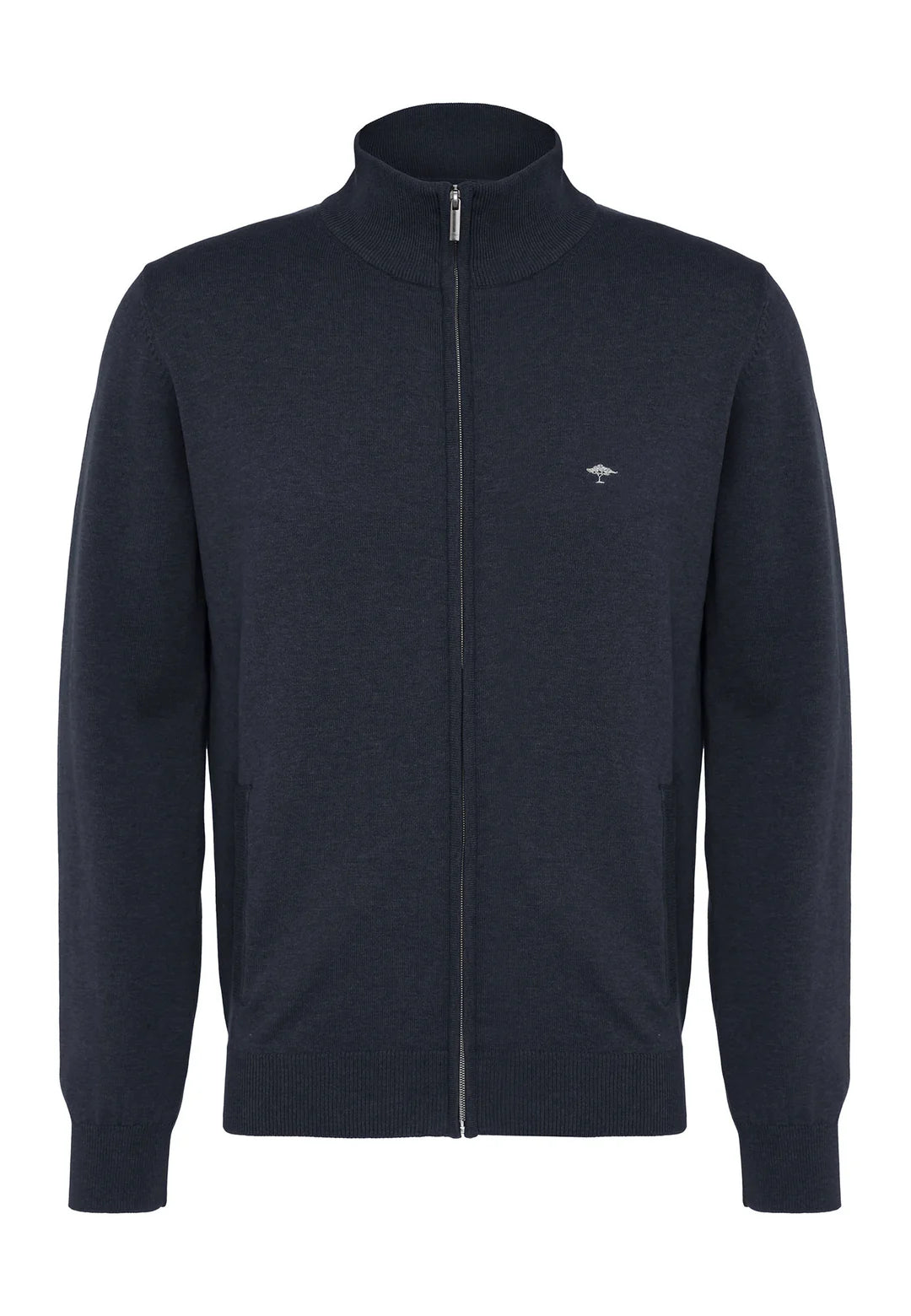 Fynch Hatton  Full Zip CARDIGAN FINE COTTON Navy