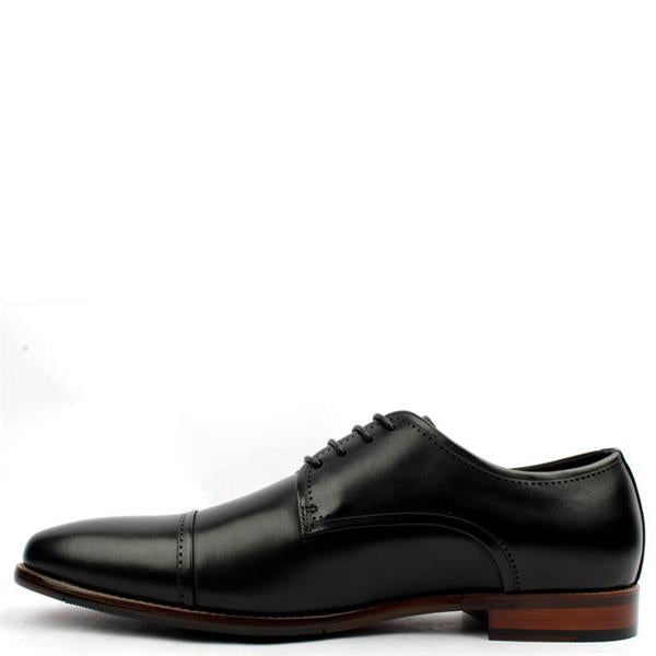 Ninety 78  Black Leather Formal Lace Shoes