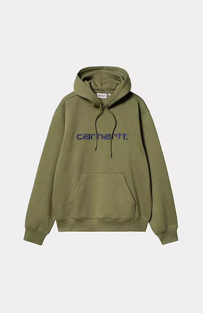 Carhartt Wip Hooded Sweatshirt Green / purple script