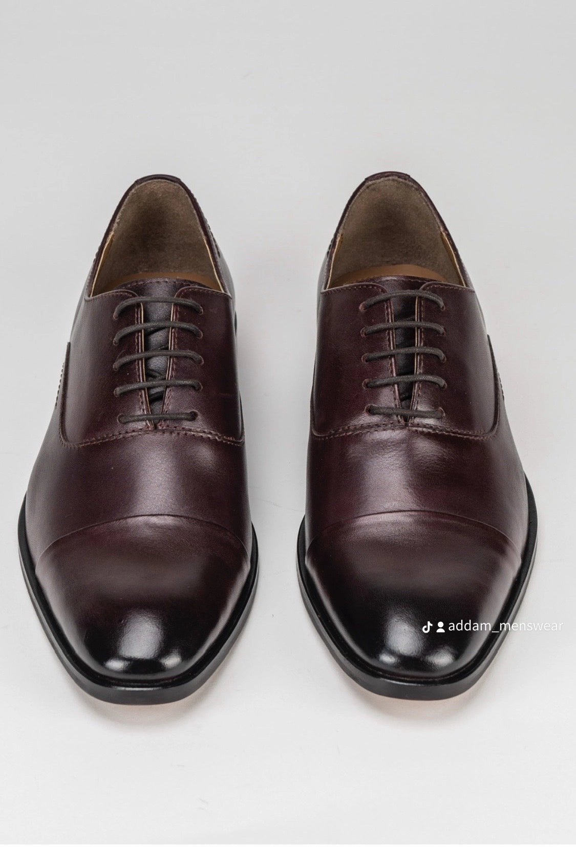 Sloane Garcia leather Oxford toe Cap Shoe oxblood