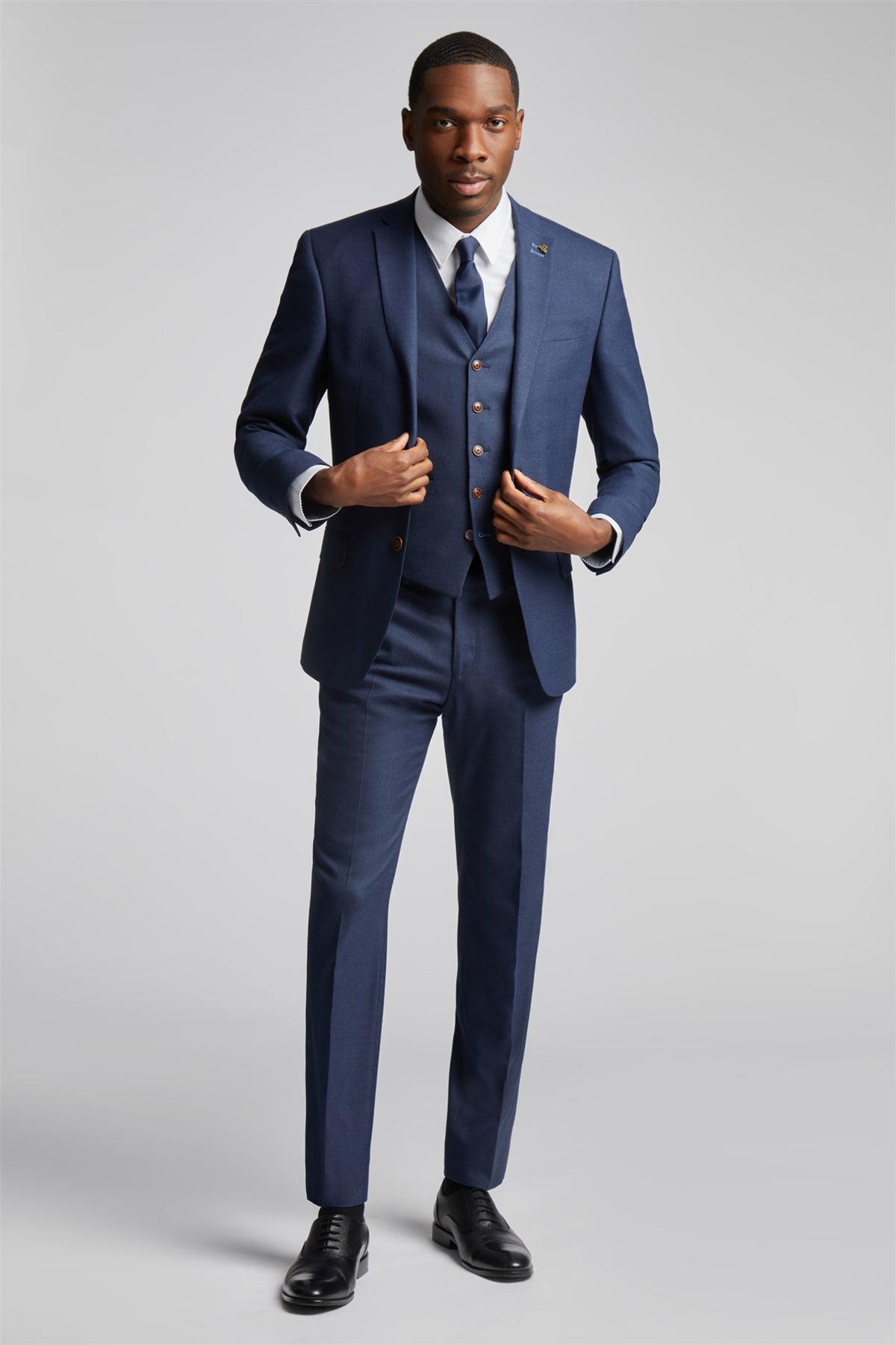 ANTIQUE ROGUE
Slim Fit Navy Texture Suit