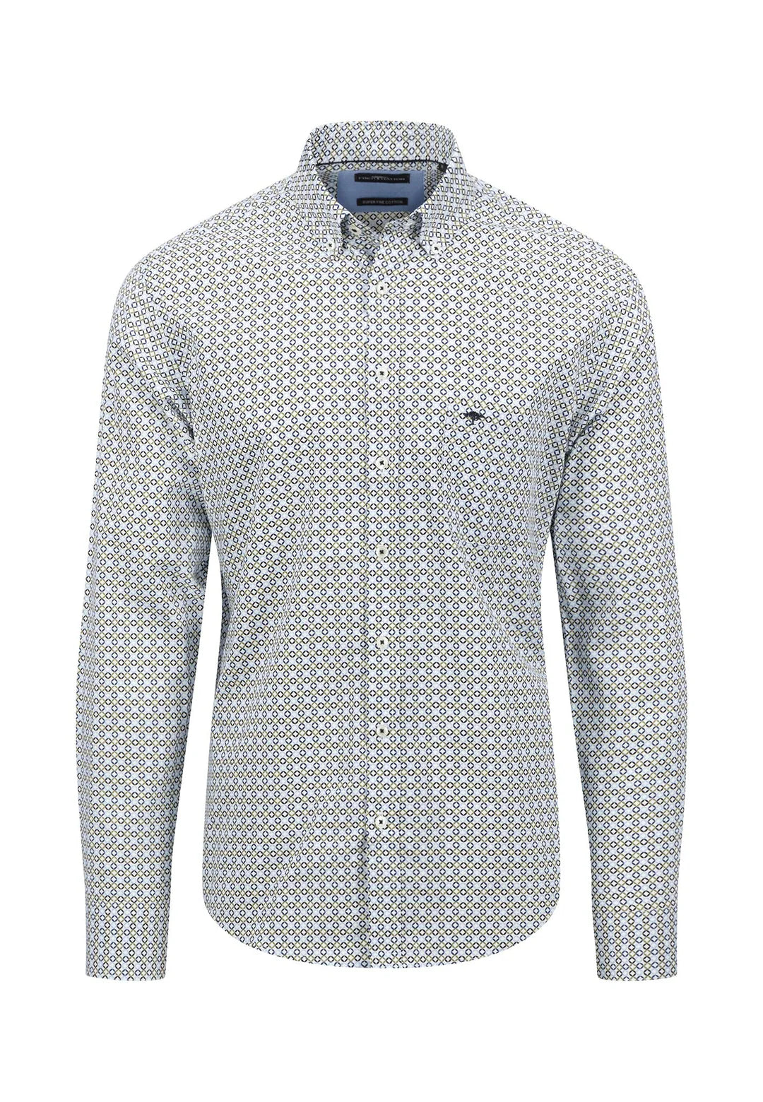 Fynch Hatton printed shirt light / Khaki