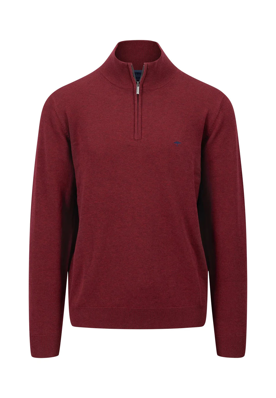 Fynch Hatton Knitwear 1/4Zip Neck Ruby Red