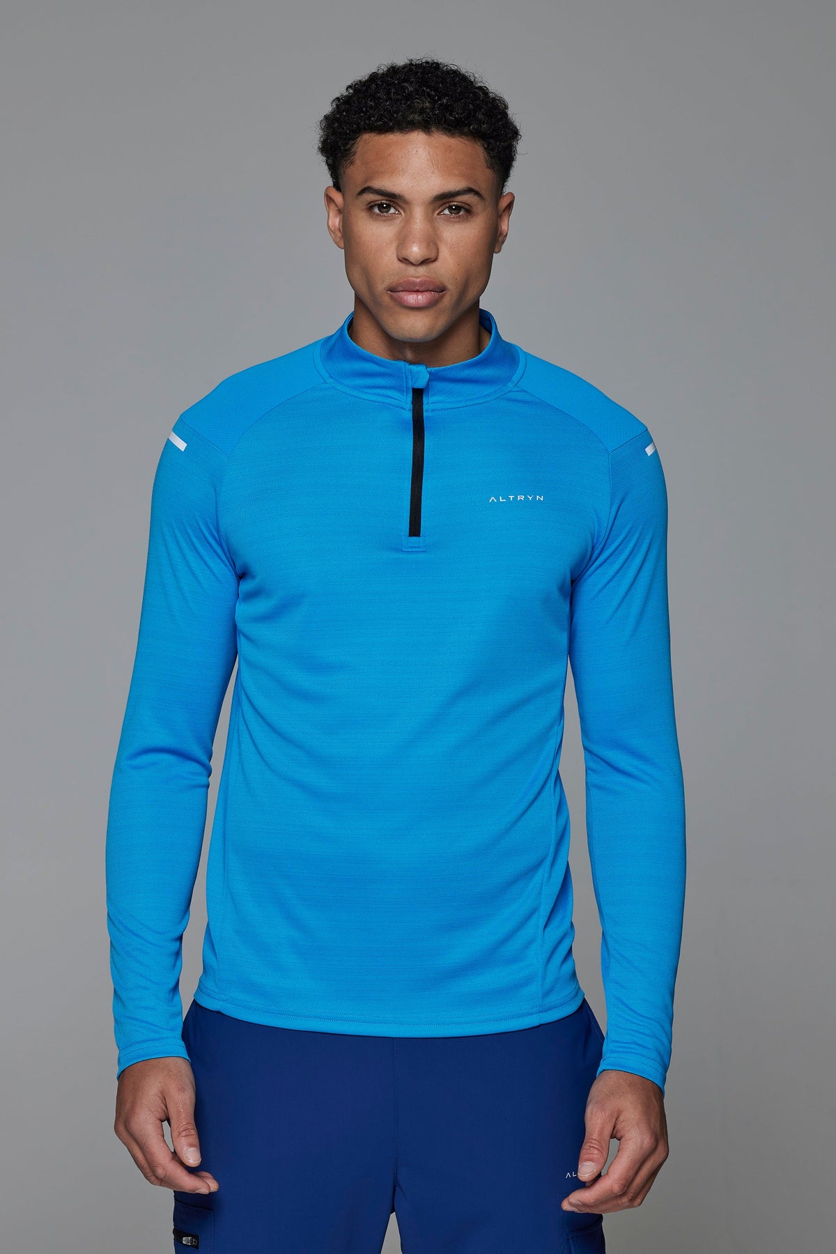 11 degrees 1/4 zip sweat blue