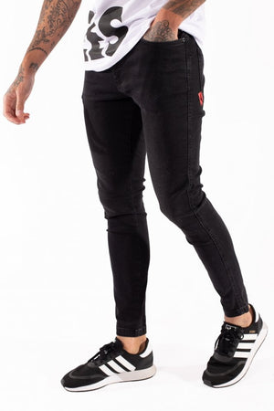 11 Degrees Super Stretch Skinny Jeans - Jet Black